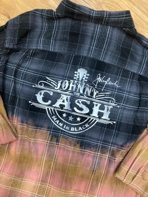 Johnny cash man in black best sale shirt